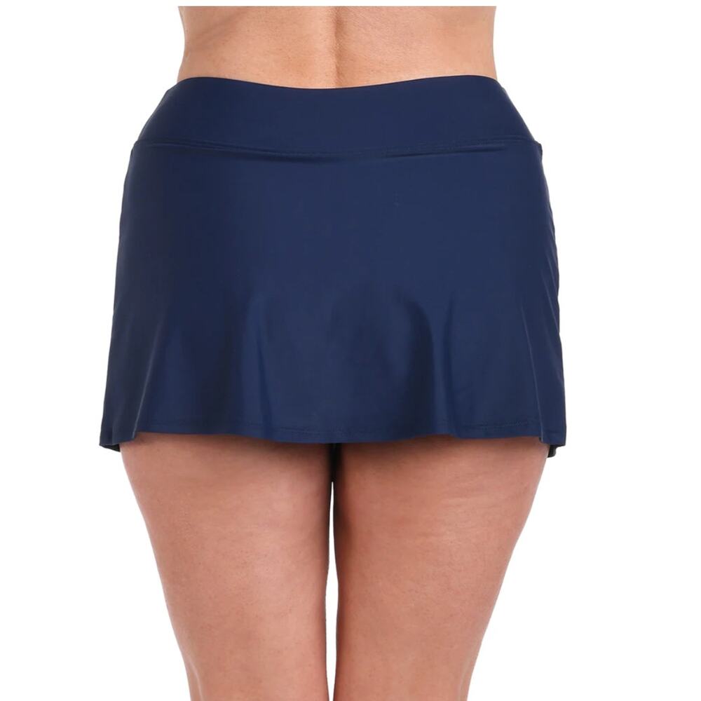 Maxine of Hollywood Women's Skort Swim Bottom - 20W - Blue NWT - Picture 7 of 7